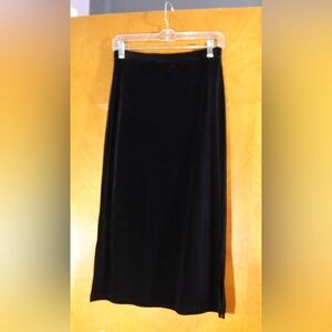 Christie Brooks black velvet like skirt, size XL
